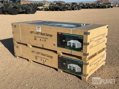 KJ K4525 Double Garage Steel Barn Shed - Unused