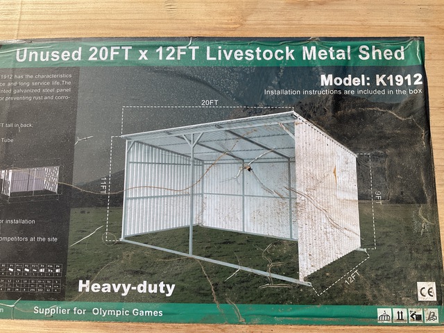 KJ K1912 Livestock Metal Shed - Unused KJ K1912 Livestock Metal Shed - Unused