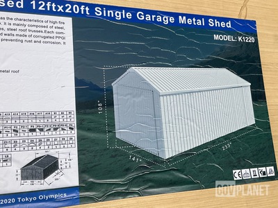 KJ K1220 Single Garage Metal Shed - Unused