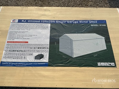 KJ K1220 Single Garage Metal Shed - Unused