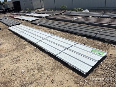 Quantity of White Metal Roof Panels (Unused)