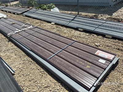 Quantity of (20) Brown Metal Roof Panels (Unused)