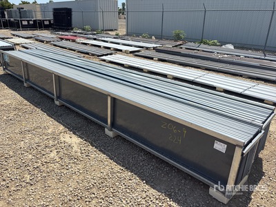 Quantity of (30) Grey Metal Roof Panels
