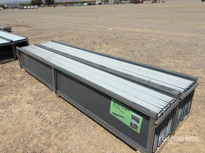 Quantity of (30) Grey Metal Roof Panels