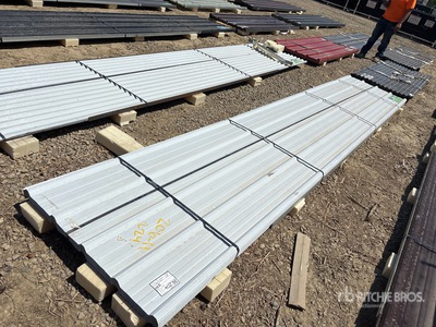 Quantity of (70) White Metal Roof Panels (Unused)