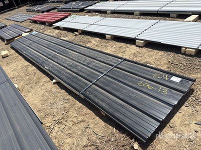 Quantity of (30) Black Metal Roof Panels (Unused)