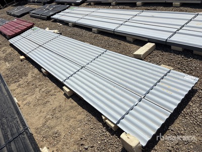 Quantity of (30) White Metal Roof Panels