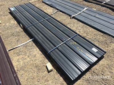 Quantity of (70) Black Metal Roof Panels (Unused)