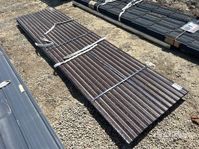 Quantity of (70) Brown Metal Roof Panels (Unused)