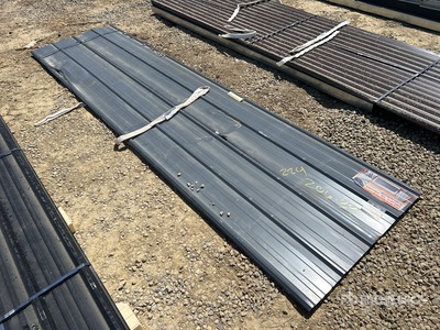 Quantity of (30) Grey Metal Roof Panels (Unused)