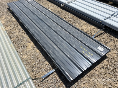 Quantity of (70) Grey Metal Roof Panels (Unused)