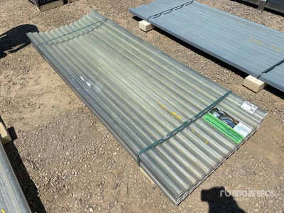 Quantity of (100) Clear Polycarbonate Roof Panel (Unused)