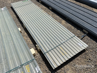 Quantity of (30) Clear Corrugated Polycarbonate Roof Panel (Unused)
