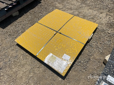 Quantity of (20) 4 ft x 4 ft Black Steel Diamond Plate Varios otros (Unused)