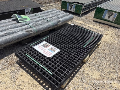 Quantity of (20) 36 in x 72 in Black Metal Rail Mesh