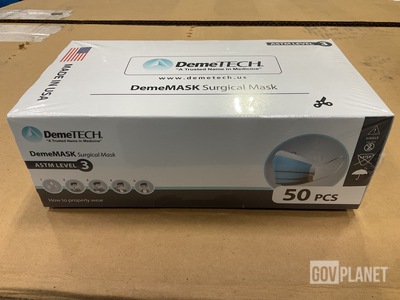 (800) Boxes of DemeTech ASTM Level 3 Surgical Masks