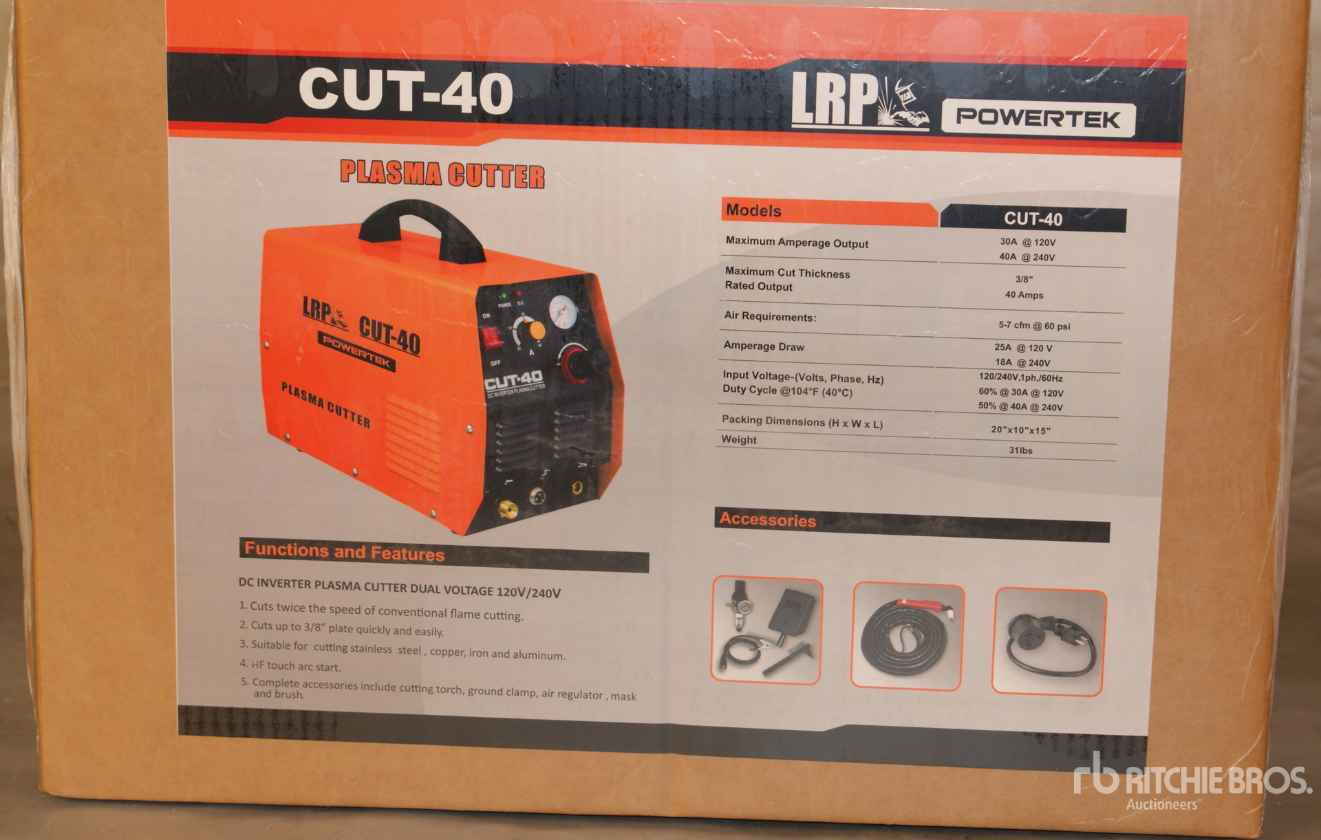 2024 Powertek CUT-40 Plasma Cutter (Unused)