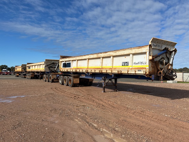 2018 Duraquip Tri/A Triple Road Train Combination Side Dump Trailer