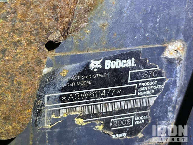 MINI CARGADOR SOBRE RUEDAS 2008 BOBCAT S70