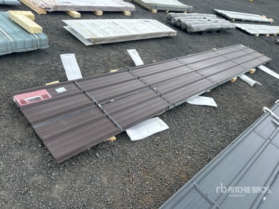 Quantity of (20) 3 ft x 20 ft Brown Metal Roof Panels (Unused)