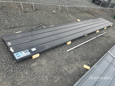 Quantity of (20) 3 ft x 20 ft Black Metal Roof Panels (Unused)