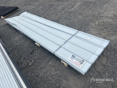 Quantity of (70) 12'L x 3'W White Metal Roof Panels (Unused)