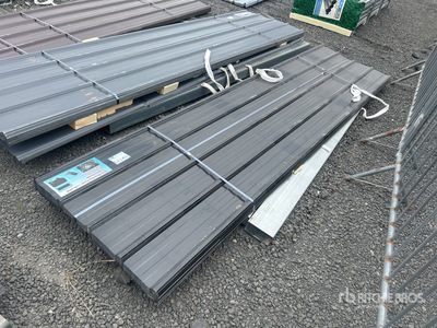 Quantity of (70) 12'L x 3'W Black Metal Roof Panels (Unused)
