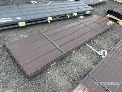 Quantity of (70) 3 ft x 12 ft Brown Metal Roof Panels (Unused)