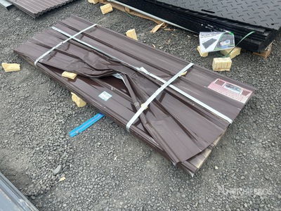 Quantity of (70) 8'L x 3'W Brown Metal Roof Panels (Unused)