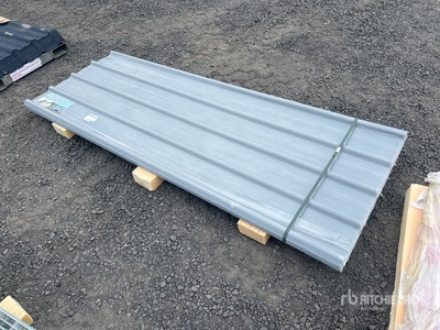 Quantity of (20) 8'L x 3'W Grey Polycarbonate Roof Panel (Unused)