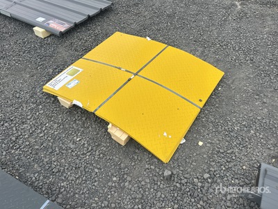 Quantity of (20) 3 ft x 4 ft Yellow Steel Diamond Plate (Unused)