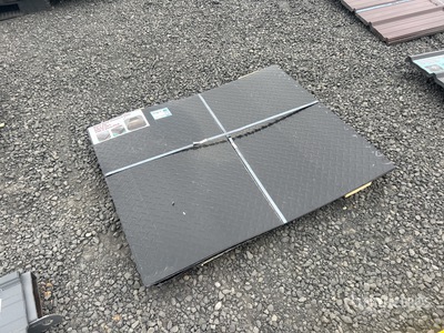 Quantity of (20) 3 ft x 4 ft Black Steel Diamond Plate (Unused)