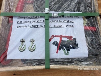 Quantity of Heavy-Duty Ratchet Load Binders and Chains (Unused)