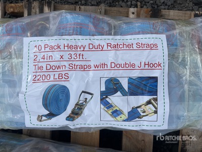 Quantity of (20) 2.4 in x 33 ft Heavy Duty Rachet Straps