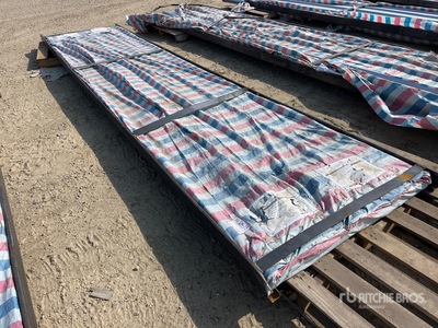 Quantity of (100) Sheets Galvalume Steel Roofing Varios. Industrial (Unused)