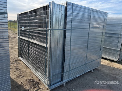Quantity of (90) 10 ft x 6 ft Galvanized Temporary Galvanized Clôture de site (Unused)