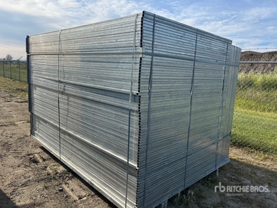 Quantity of (90) 10 ft x 6 ft Galvanized Temporary Galvanized Clôture de site (Unused)