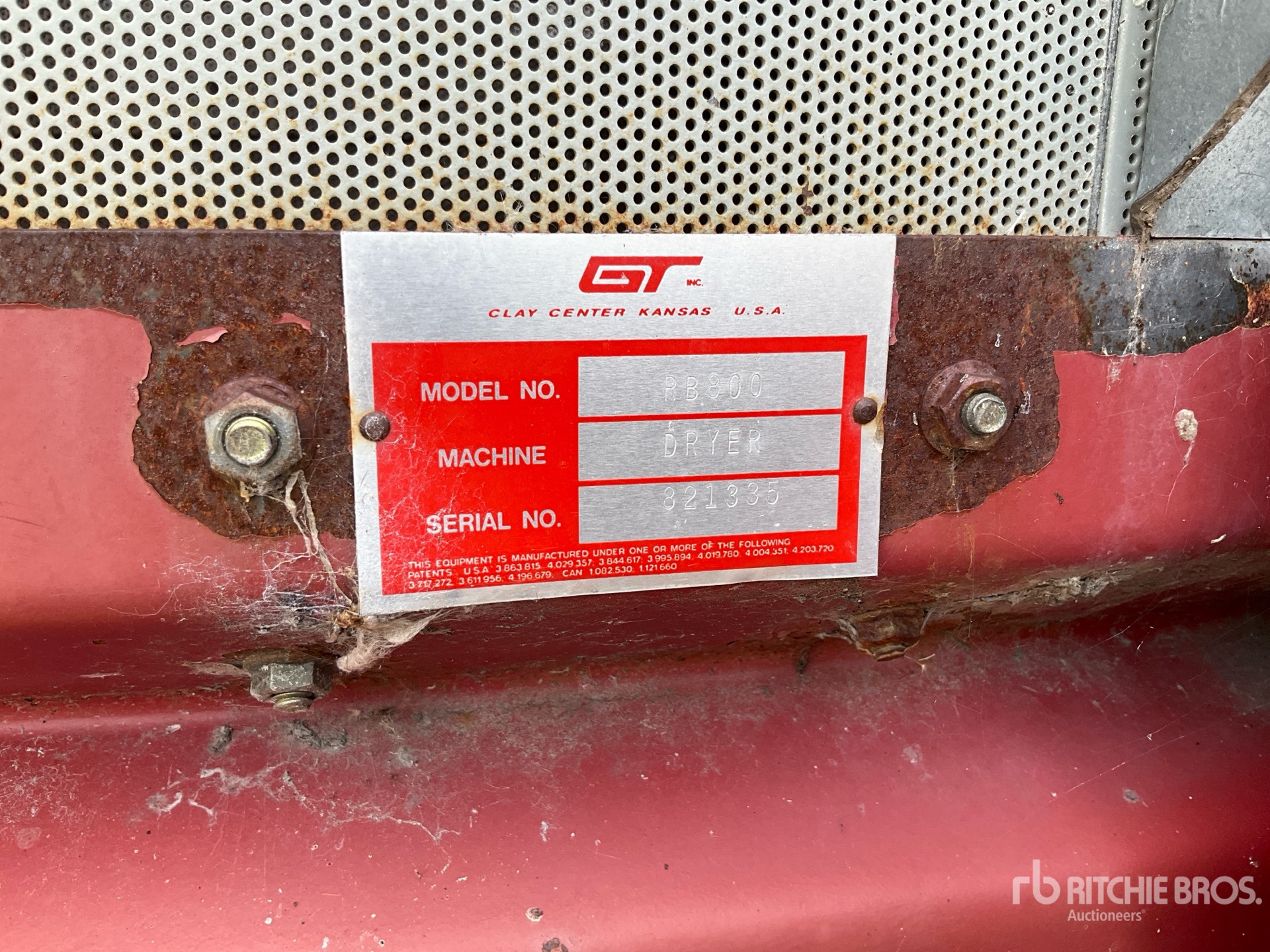 2013 GT RB800 Portable Batch Secador de grano
