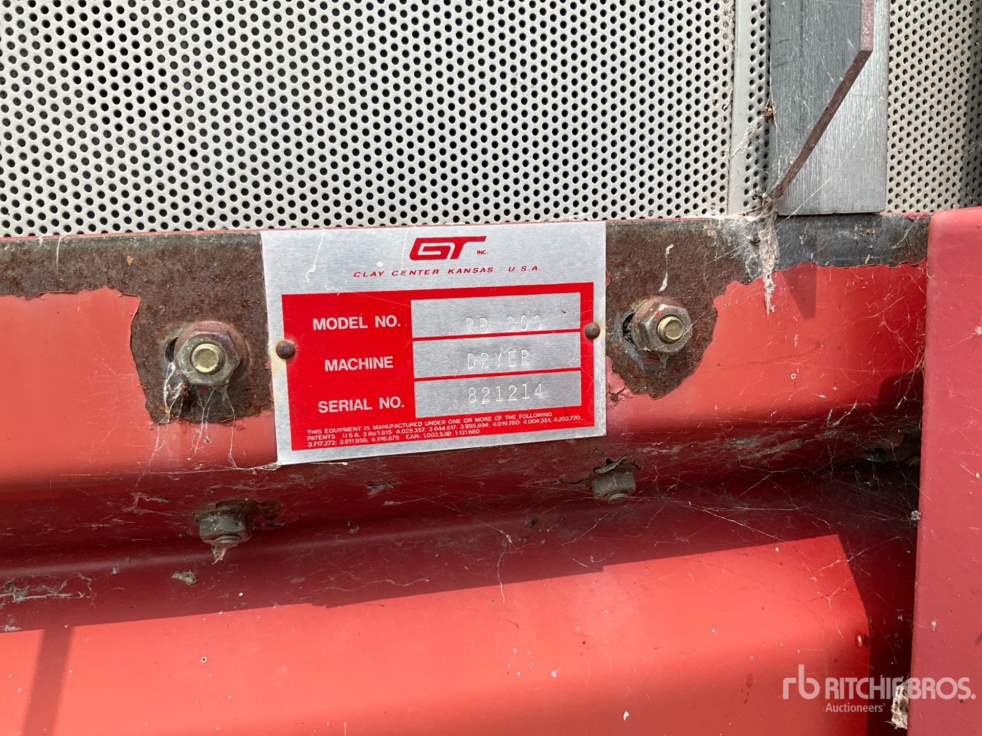 2012 GT RB800 Portable Batch Secador de grano