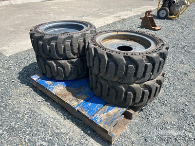 Quantity of (4) 10-16.5 Solid Tires - Fits John Deere 318G