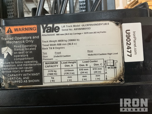 MONTACARGAS 2006 YALE GLC070VXNGSV1305