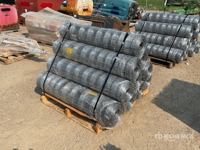 Quantity of (10) 2025 BYT FFC762 330 ft x 4 ft Galvanized Farm Fencing (Unused)