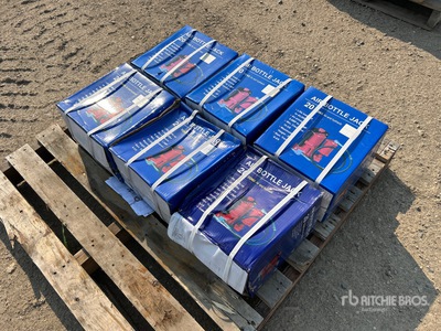 Quantity of (6) 2025 BYT ABTJK20 20T Air/Hydraulic Bottle Jack (Unused)