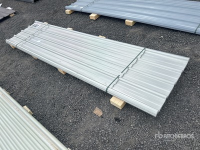 Quantity of (20) 12'L x 35"W Clear Polycarbonate Corrugated Roof Panel (Unused)