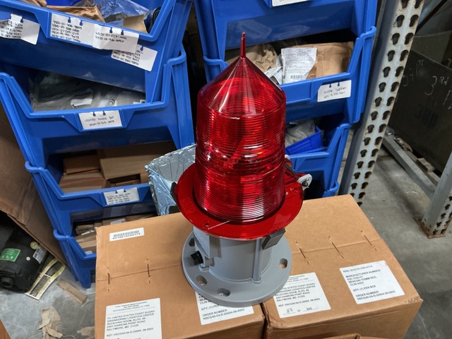 (3) MaxLumina ML-155 Red Beacon Lights