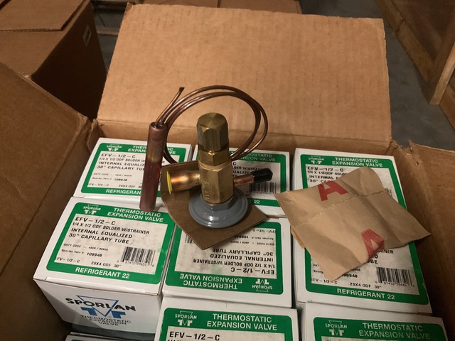 (12) Sporlan 1/4" X 1/2" ODF Solder w/Strainer Thermostatic Expansion Valves