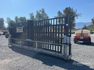 2025 Suihe SG 20 ft x 76 in Wrought Iron Bi-Parting Driveway Gate (Unused)
