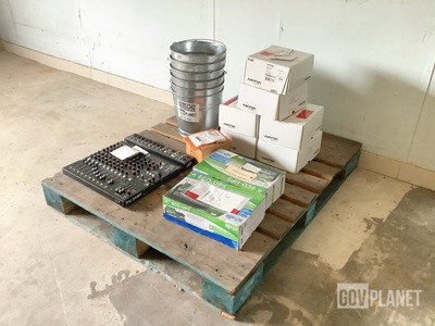 (6) Utility Pails, (1) Sound Mixer, (1) Cooling Pump & Assorted Items