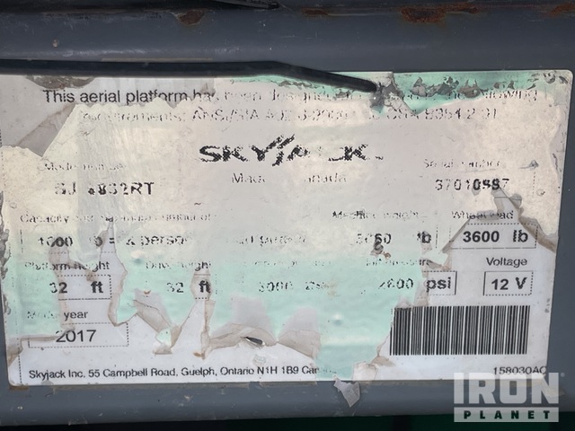 ELEVADOR TIJERA 2017 SKYJACK SJ6832RT