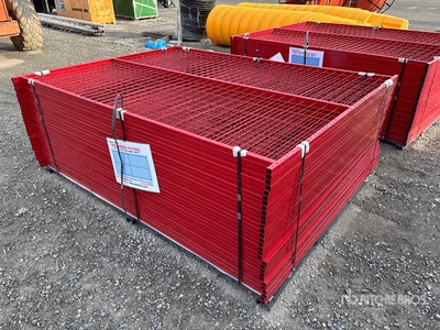 Quantity of (30) 8 ft x 6 ft Powder Coated Site Fence (Unused)